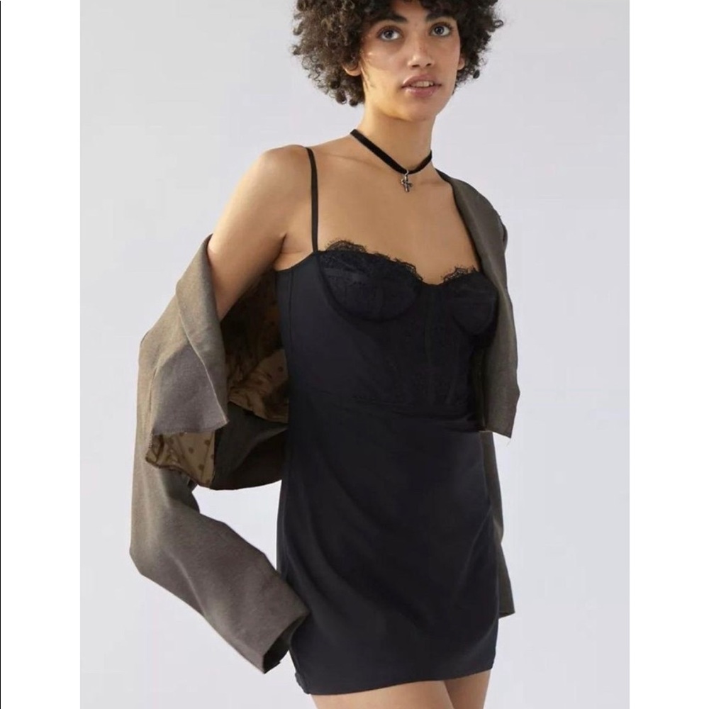 Urban Outfitters black corset dress